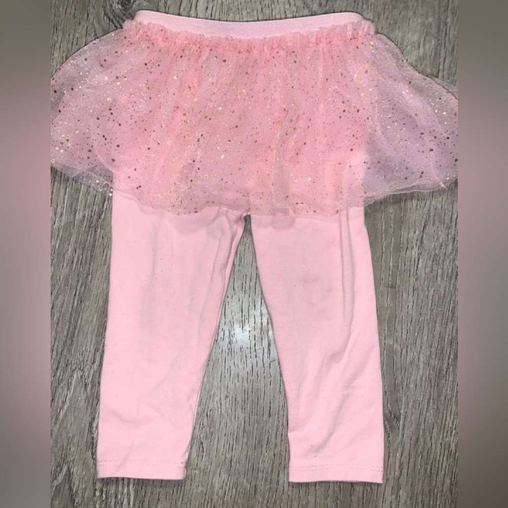 Pink tutu skirt leggings girls 18m